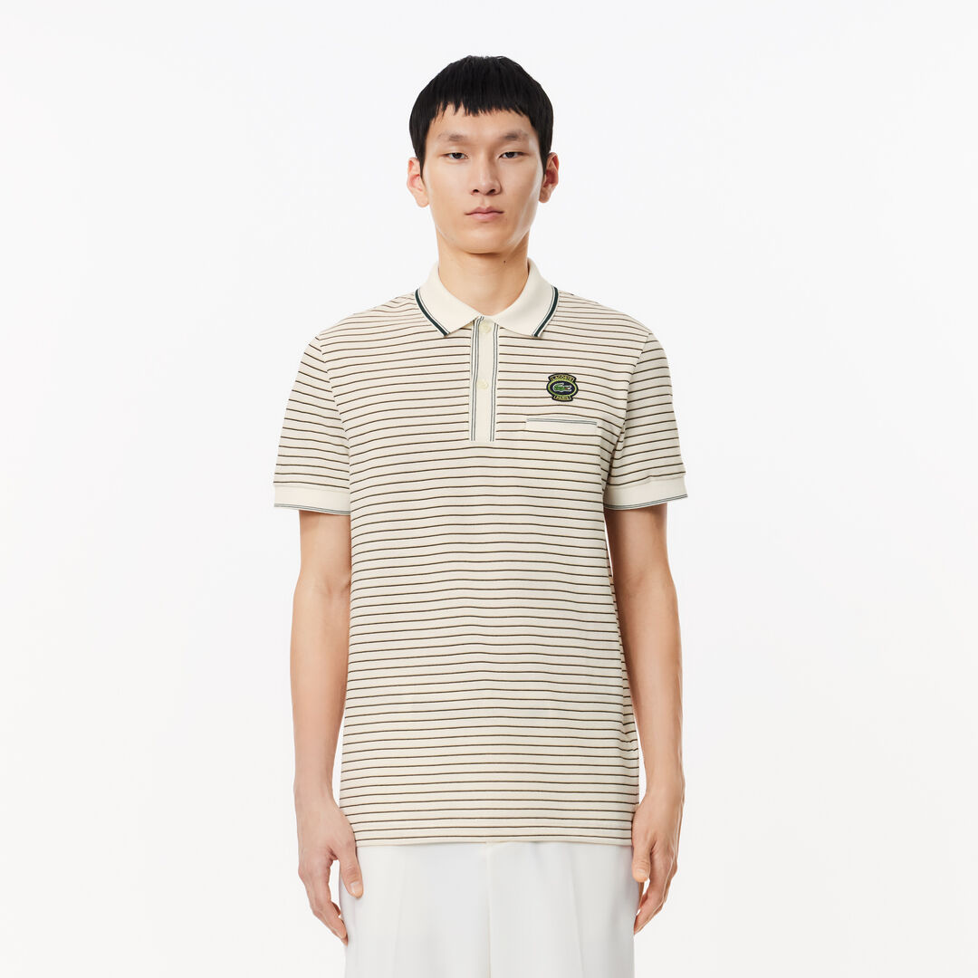 Мужское поло Lacoste в полоску фото 1
