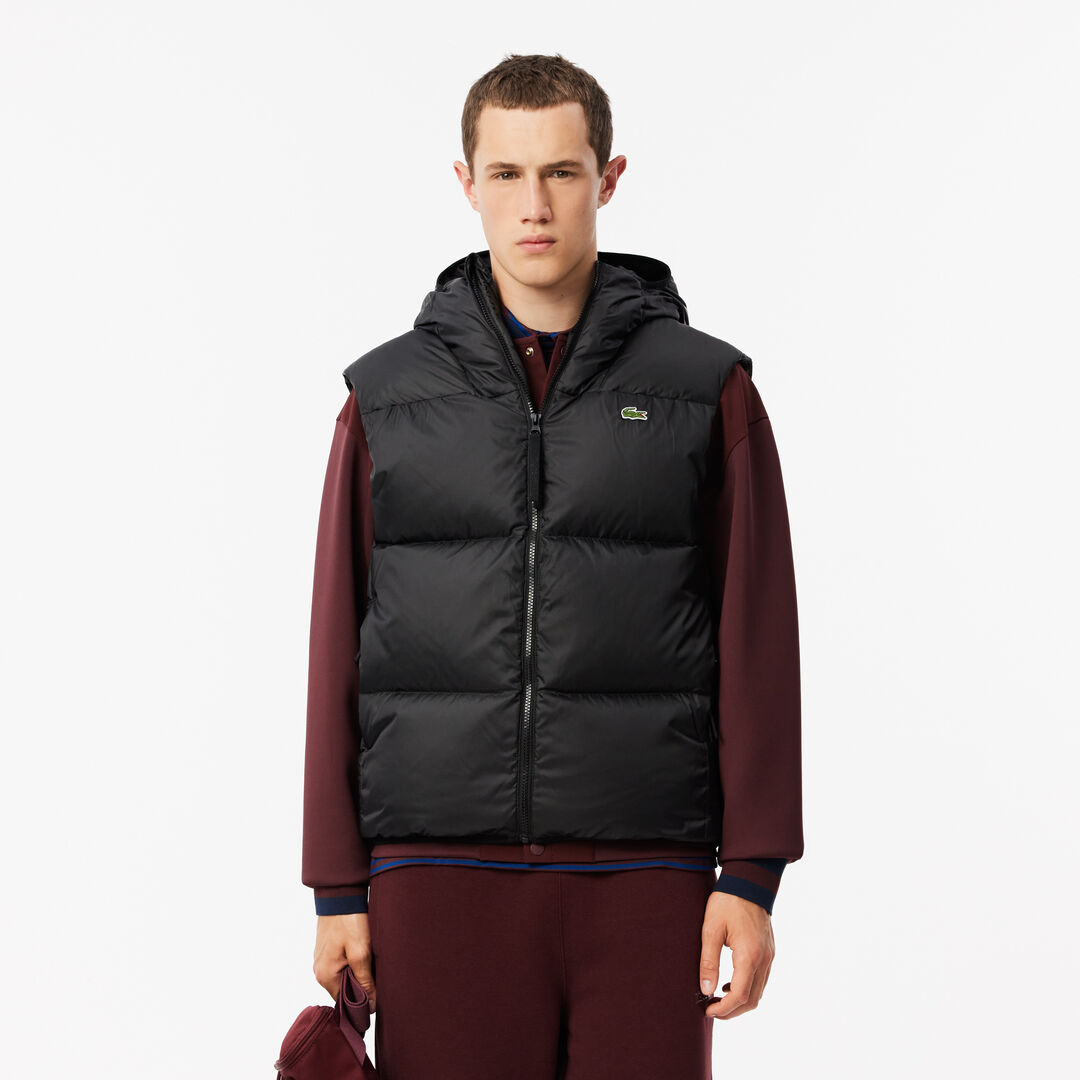 Мужской  влагоотталкивающий жилет Lacoste с капюшоном фото 1