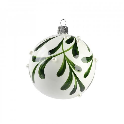 Ёлочная игрушка Шар white mistletoe Glassor GL.-4553 фото 1