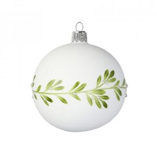 Ёлочная игрушка Шар 8 см white mistletoe Glassor