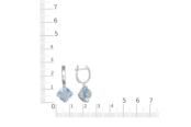 Серьги из белого золота с 2 топазами sky и 28 бриллиантами 201010291819 фото 2