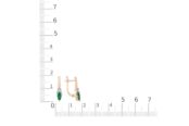Серьги из красного золота с 2 изумрудами и 6 бриллиантами 094862_02_01_005_0196 фото 2