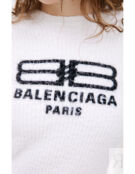 Белый свитер с логотипом Balenciaga Белый свитер с логотипом 706311/T3250/9040 фото 5