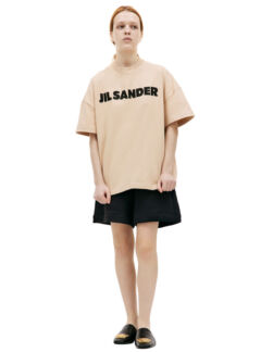 Хлопковая футболка с логотипом Jil Sander Хлопковая футболка с логотипом