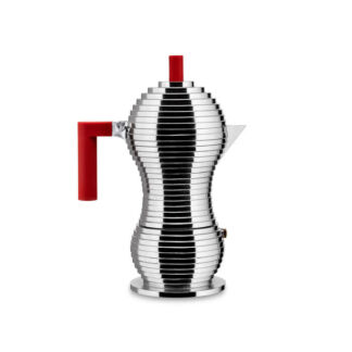 Alessi Кофеварка 150 мл металлик/красная Pulcina Alessi