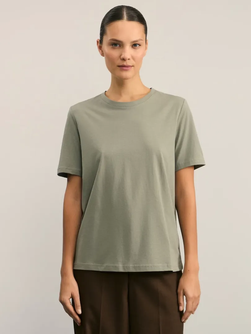 Базовая футболка из хлопка Zarina W_REGULAR11-150 фото 1