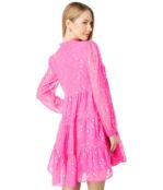 Платье Lilly Pulitzer, Sarita Silk Dress 9620170 | Pink Topaz Gold Metallic Silk Clip фото 2