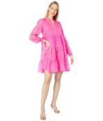 Платье Lilly Pulitzer, Sarita Silk Dress 9620170 | Pink Topaz Gold Metallic Silk Clip фото 4