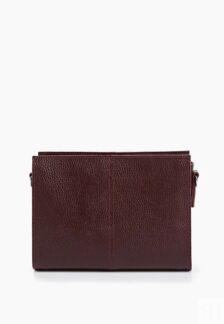 Женская кожаная сумка кросс-боди бордовая A025 burgundy mini grain